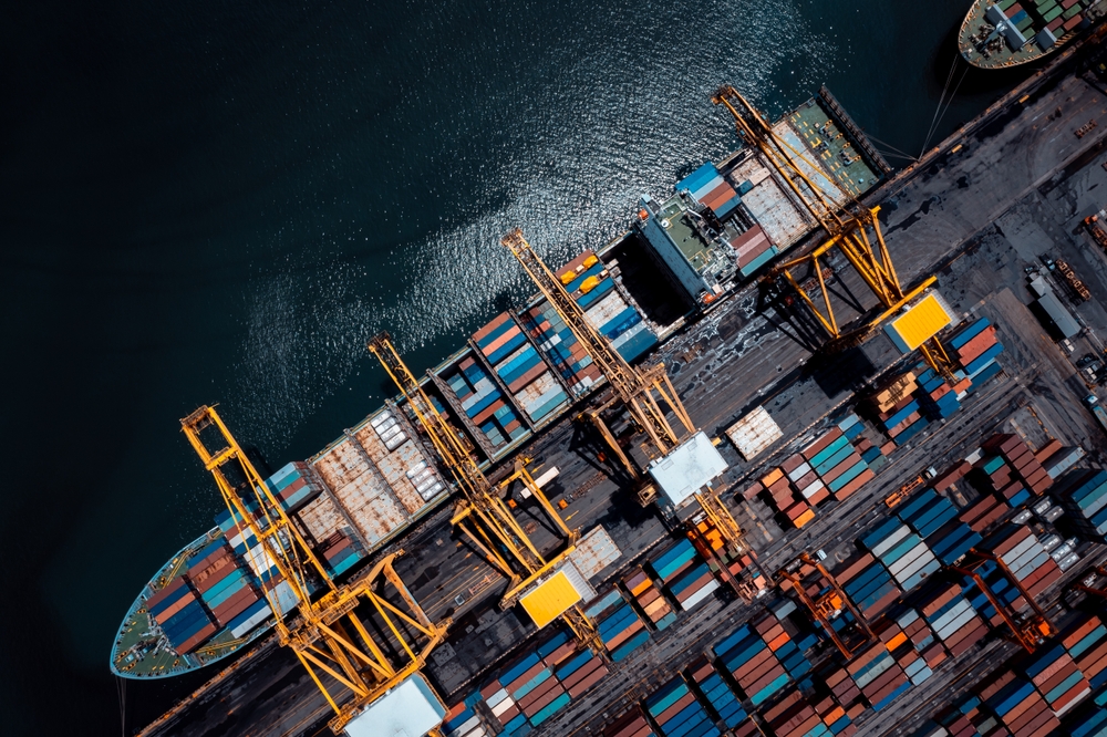 Commercial,Port,In,Black,Sea,Load,,Unloading,Cargo,From,Container